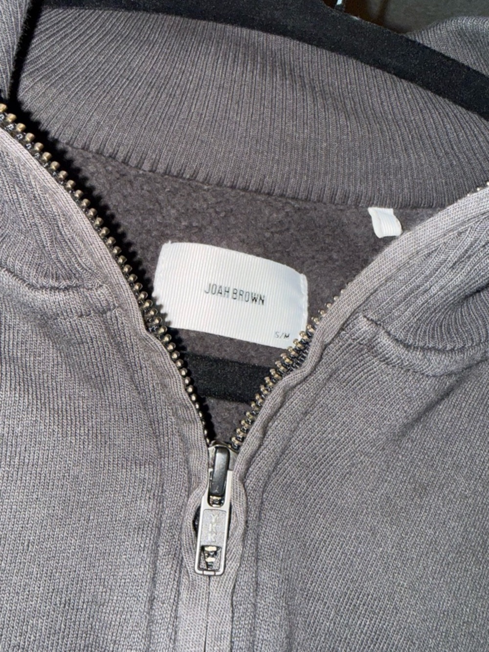 Joah Brown Charcoal Half-Zip Pullover S/M - Picture 4 of 6